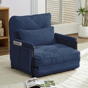 Mjkone Muti-Functional Folding Single Sofa Bed Floor Sofa Bed,Lazy Sofa with Pillows,6 Position Adjustable Backrest - 1 of 4