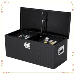 Heavy Duty Aluminum Diamond Plated Tool Box Pick Up Truck Bed RV Trailer Toolbox - 1 of 4