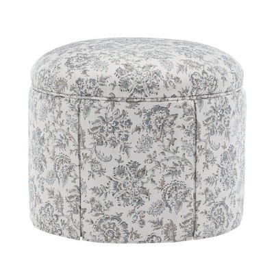 Wovenbyrd Ava Round Skirted Ottoman