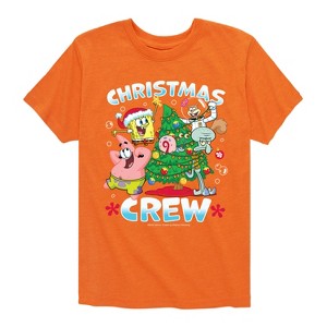 Boys' - SpongeBob SquarePants - Christmas Crew Short Sleeve Graphic T-Shirt - 1 of 4