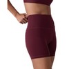 Future Planet Women's Nova Premium Performance Sport Athletic High Waisted Leggings Yoga Biker Shorts Tights Burgundy - 4 of 4