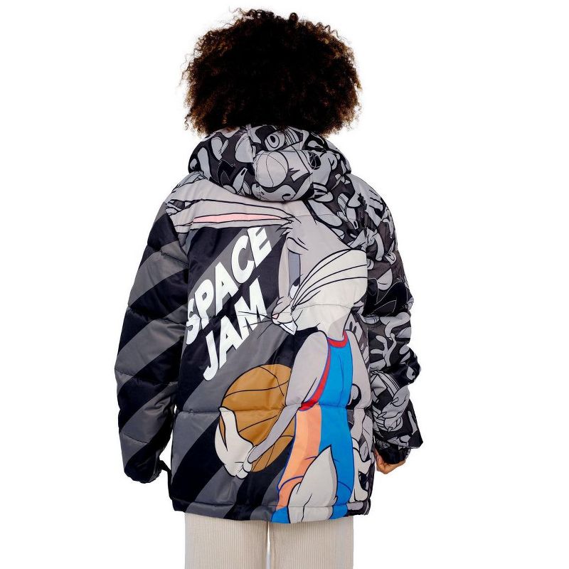 Members Only - Women's Space Jam Puffer Oversized Jacket, 3 of 8