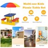 Costway Kids Picnic Table Set W/Removable Umbrella Indoor Outdoor Garden Patio - 4 of 4