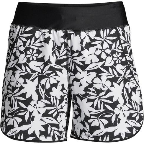 Lands' End Women's Petite 5 Quick Dry Swim Shorts With Panty - 0 - Black  Havana Floral : Target