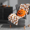 Pumpkin Shaped Halloween Faux Shearling Pillow Orange - Hyde and EEK! Boutique™ - 2 of 4