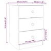 vidaXL Bedside Cabinet ALTA White 16.1"x13.8"x21.9" Solid Wood Pine - 4 of 4