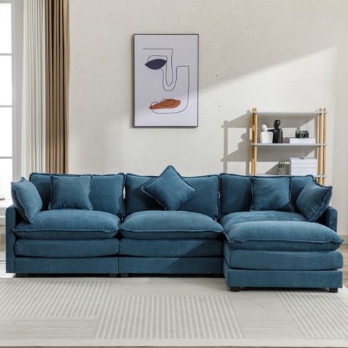 Blue deals l sectional