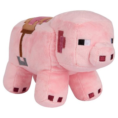 JINX Inc. Minecraft Adventure Series 6.5 Inch Collectible Plush Toy - Saddled Pig