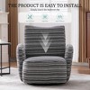 ORRD Modern 360° Swivel Lounge Chair with Striped Fabric, Metal Base Accent Chair for Living Room & Bedroom,Red - 2 of 4