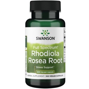 Swanson Full Spectrum Rhodiola Rosea Root, Supports Healthy Energy & Stress Levels, 400 mg (100 Capsules). - 1 of 4