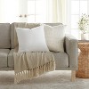 2-Pack Cotton Slub Natural Antique Floral Throw Pillows and Pillow Inserts Set - Becky Cameron, Antique Floral Natural, 20 x 20 - 3 of 4