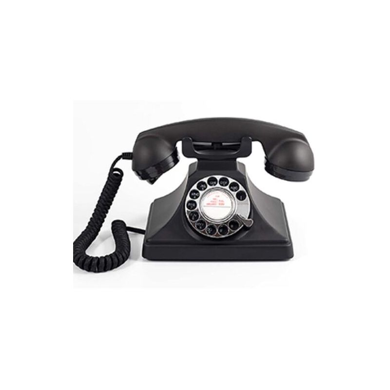 GPO Retro GPO200BLK 200 Vintage Rotary Dial Telephone Classic Bakelite Black, 1 of 7
