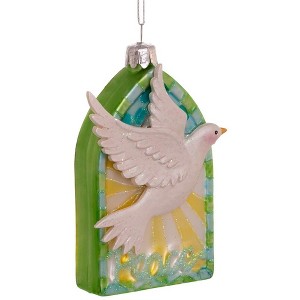 Kurt Adler Noble Gems Glass Ornament for Christmas Tree, Dove of Peace - 1 of 4