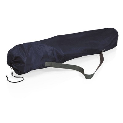 Navy Blue and Gray Folding Camping Chair with Arms