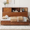 1pc Wooden Daybed, Solid Wood Frame with USB Ports and 3 Storage Drawers, No Box Spring Required - Baofuwish - 3 of 4