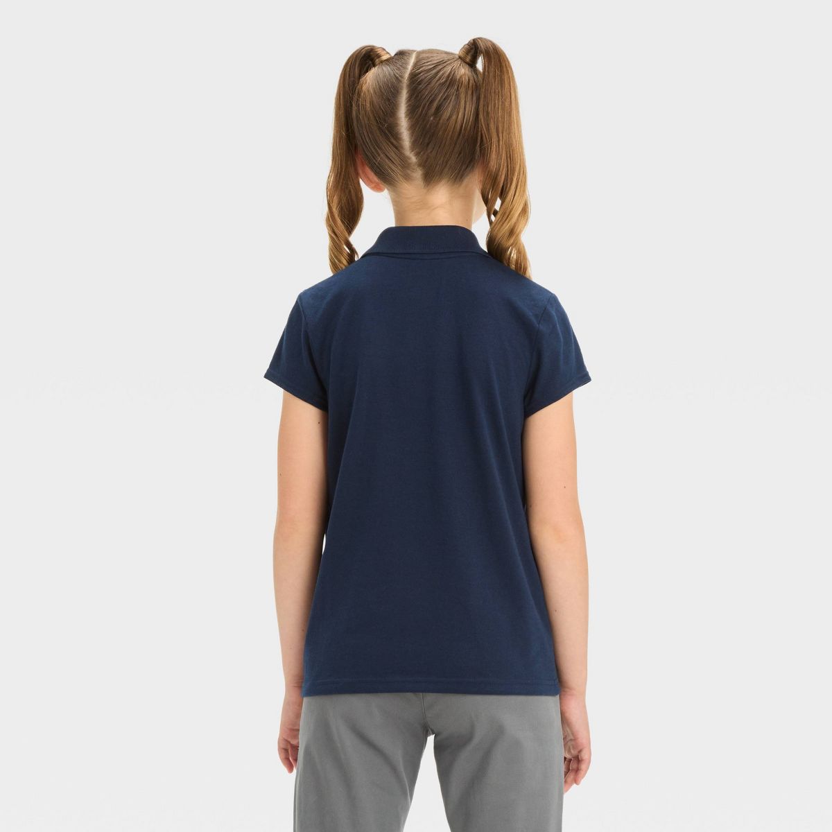 Girls' Short Sleeve Jersey Uniform Polo Shirt - Cat & Jack™ - thumbnail 2