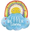 LoonBalloon 35 Inch Feel Better Rainbow Sun Balloon with 4 Latex Balloons – Cheerful Get Well Soon Balloon Set - 2 of 3