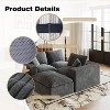 VASIP 108" L-Shaped Modular Cloud Sectional Sofa ,  Corduroy Fabric Couch with Chaise ,Deep Seat for Living Room & Bedroom,Beige,No Assembly Required - 4 of 4