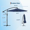 10ft Offset Patio Umbrella, Cantilever Umbrella with Easy Lift & Tilt Adjustment, 8 Ribs Sun umbrella UV Protection for Backyard, Pool, Garden - 2 of 4