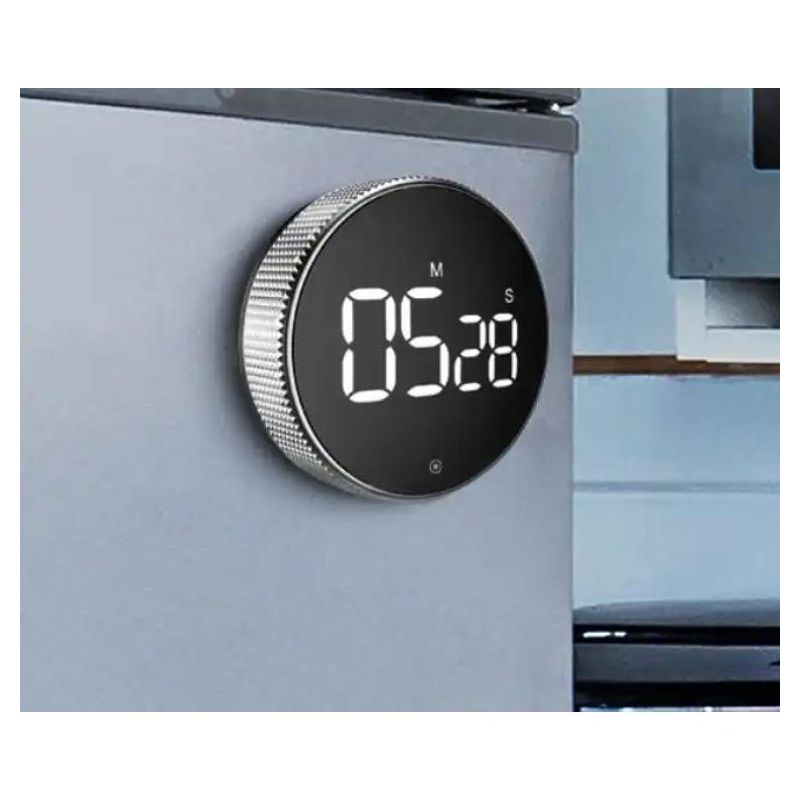 Link LED Modern Knob Rotation Kitchen Timer Large Display Timer Magnetic Back Great For Baking Classrooms Fitness Studying Easy For Kids & Seniors, 2 of 9