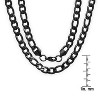 Steeltime 24" Men's Black IP stainless steel Franco chain necklace - 3 of 4