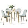 Norman+Oslo 5 Piece Small Round Table With Chairs,Home Kitchen Round Dining Table with Thick Tabletop and 4 Upholstered Armless Chairs-Maison Boucle - 2 of 4