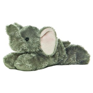 Aurora Small Ellie Mini Flopsie Adorable Stuffed Animal Gray 8" - 1 of 4
