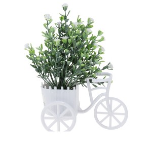 Unique Bargains Artificial Plants Tricycle Frosted Baby's Breath Plastic 5.31"x2.68"x7.48" 1 Pc - 1 of 4