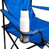 Lexi Home Blue Folding Chair with Cup Holder and Carry Bag - image 3 of 4