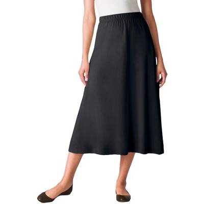 Woman Within Women's Plus Size Petite 7-Day Knit A-Line Skirt