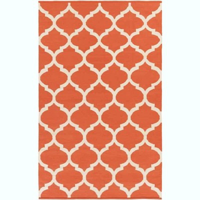 Mark & Day Zeddam 4'x6' Rectangle Woven Indoor Area Rugs Orange: Modern Handwoven Cotton, Stain-Resistant, Pet Friendly