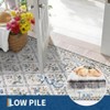 Modern Foldable Area Rugs, Vintage Striped Washable Low Pile Carpet Indoor Easy Care Soft Non Slip Rug for Bedroom Living Room Entryway - 4 of 4