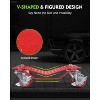 Acekool Set of 2 Car Dollies, 6000 lbs Capacity, Heavy Duty Wheel Movers with Anti-Skid Plate & 360° Swivel Casters, Red - 3 of 4
