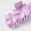 Acrylic Flowers Claw Hair Clip - Wild Fable™ Purple: Secures All Hair Types, Plastic & Steel - 3 of 3