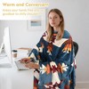 Catalonia Adult Wearable Fleece Blanket Snuggie with Foot Pockets, Super Soft Micro Plush Wrap Blanket Long Robe Loungewear, Cozy Gift for Woman Man - 4 of 4