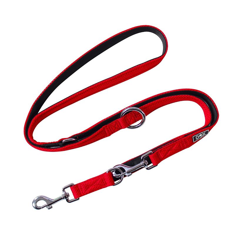 DDOXX 6.6 ft 3-Way Adjustable Airmesh Small Dog Leash - Red, 1 of 6