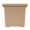 HC Companies ROS15500A34 13.25 Inch Deep by 15.5 Inch Wide Outdoor Square Accent Planter for Flowers, Vegetables, and Succulents, Sandstone Tan - 2 of 4