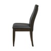 Simple Relax Set of 2 Upholstered Side Chairs in Dark Walnut and Grey - 4 of 4