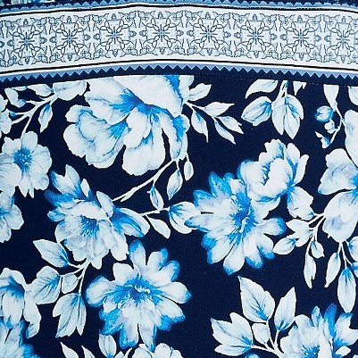 deep sea navy painted floral