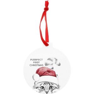 Pavilion Gift Company - Purrfect - 4" Ceramic Ornament - Tree Ornaments - 1 of 4