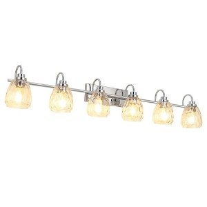 Whizmax Modern Glass Bathroom Vanity Light, Crystal Shower Light,  Wall Mount Lighting Fixture for Hallway Kitchen Bedroom Living Room - 1 of 4