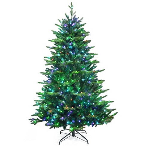 Artificial Hinged Christmas Tree with Remote-Controlled Color-Changing LED Ligh
