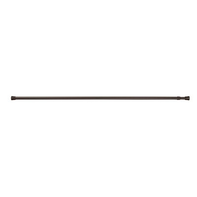 Bronze Adjustable Round Spring Tension Curtain Rod, 28-48 Inches