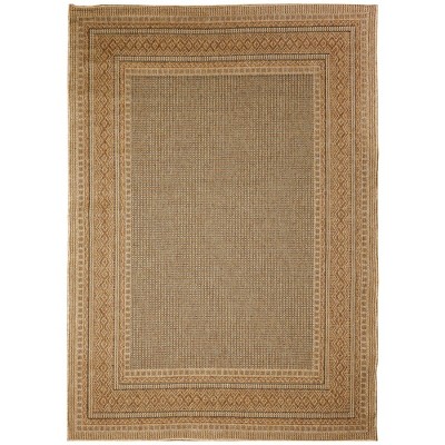 Liora Manne Monterey Diamond Border Indoor/outdoor Rug Natural 5'3