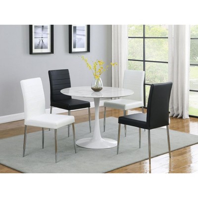 Sapphtopaz Dining Table Kitchen Table Round Dining Table Tulip-style Bar Table with Pedestal Base for Kitchen, Small Spaces