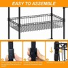 Slim Rolling Cart Utility Carts Heavy Duty Commercial Grade Utility Cart Wire Rollings Carts Steel for Kitchen - 4 of 4