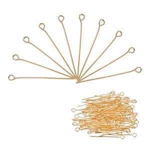 Unique Bargains DIY Craft Necklaces Bracelets Earrings Jewelry Making Iron 21 Gauge Eye Pins 500 Pcs - 1 of 4