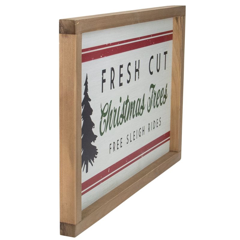 Northlight 18" Wooden Framed "Fresh Cut Christmas Trees" Wall Sign, 4 of 6