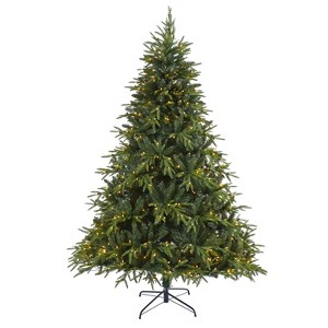 7ft. Fir Look Artificial Christmas Tree with 500 Clear LED Lights & 2552 Tips – Majestic Seasonal Holiday X-Mas Display - 1 of 4