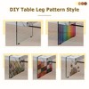 NicBex Rectangular Wooden Top Coffee Table with Tempered Glass Legs,DIY Sticker Center Table for Living Room,Living Room Furniture,White - 3 of 4